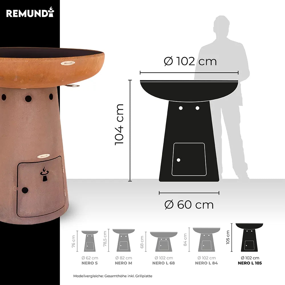 Modulární gril Remundi Nero L105 – fotografie 7