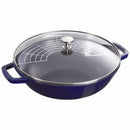 STAUB Pánev Wok skleněnou poklicí 30 cm/4,4l šedý