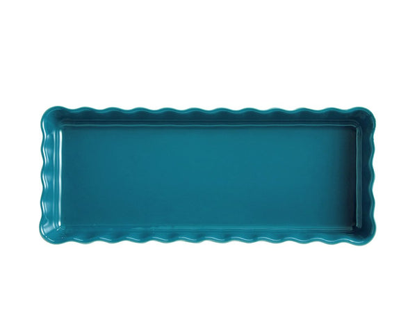 EH Forma koláčová hranatá 15x36cm, modrá Calanque