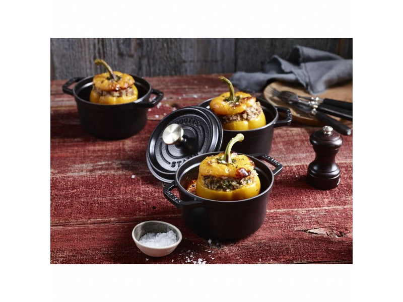 STAUB Cocotte hrnec kulatý 12 cm/0,4l černý