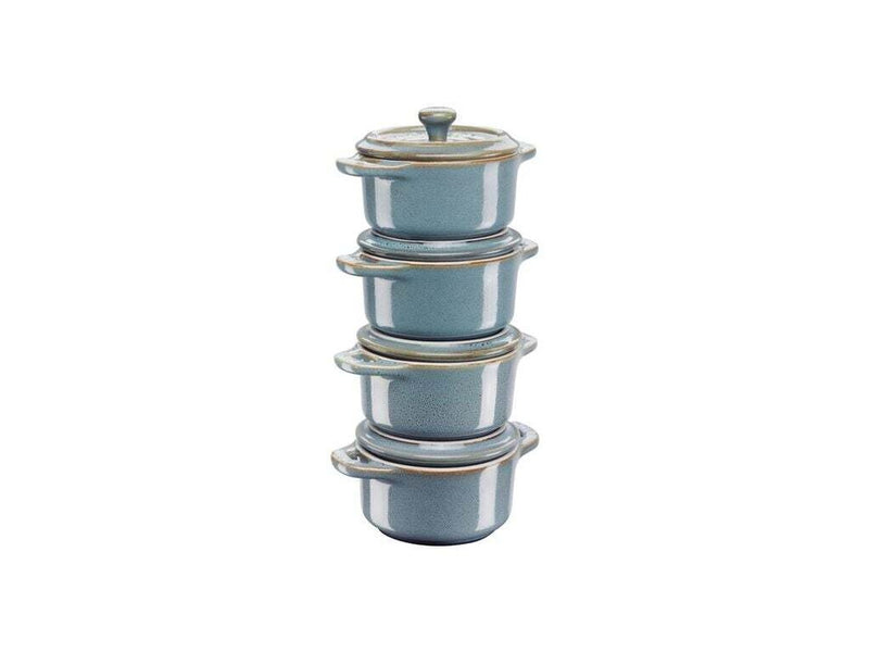 STAUB Mini ramekinky kulaté 9 cm/0,1l 4ks keramika modrá