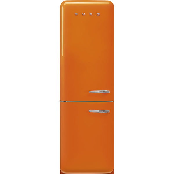 SMEG 50's RS kombinovaná lednice s mrazákem dole 234l/97l otv.levé 196x60 cm oranžová