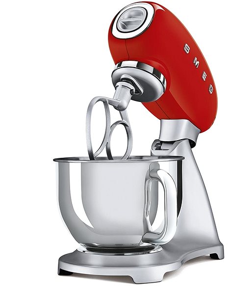 SMEG 50's Retro Style kuchyňský robot nerezový podstavec 4,8 l červená