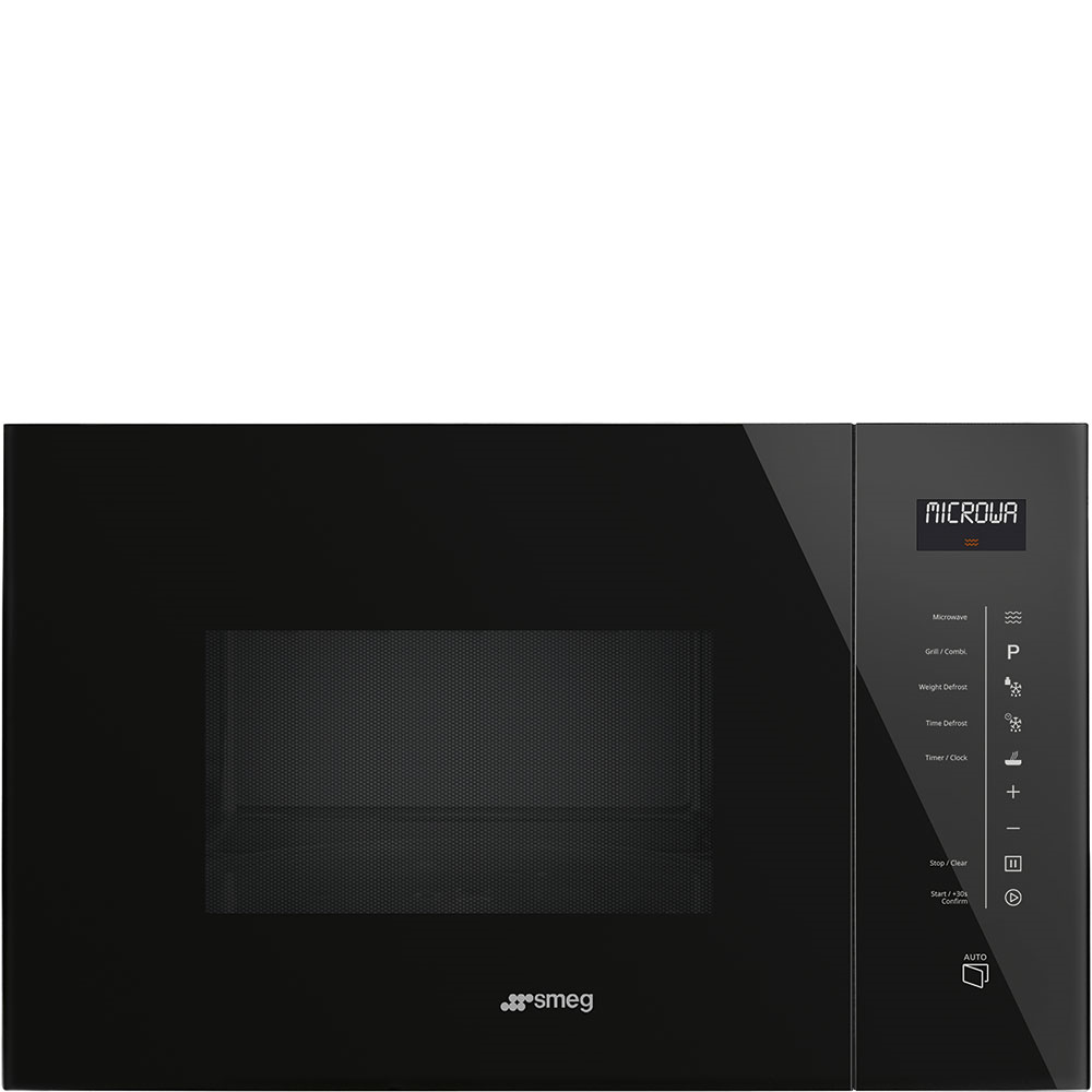 SMEG_MDA SMEG kompaktní mikrovlnná trouba FMI125, 38 cm, 5 funkcí, objem 26 l, černá FMI125N