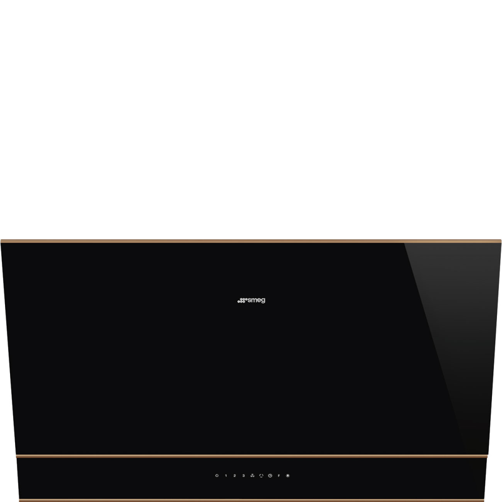 SMEG_MDA SMEG, nástěnný odsavač KV694R, 90 cm, ovládání Touch-Control, 3 stupně výkonu, černá KV694R