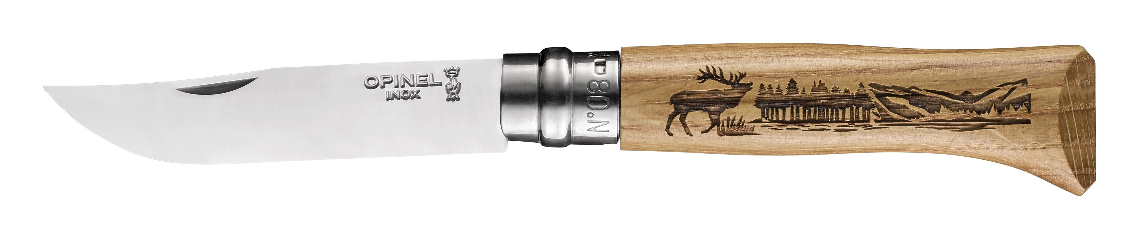 Opinel VRI N°08 Inox Animalia 2019 motiv Dear 002332