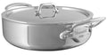 Mauviel M'cook hrnec nízký s poklicí 24 cm úchyt nerez  523025