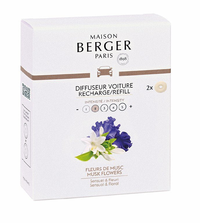 Maison Berger Paris CAR 2 náhr. náplně Musk Flowers/Květy pižma 6600