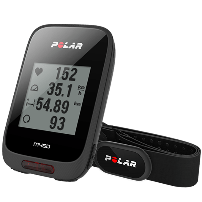 Polar M460 HR cyklocomputer s hrudním pásem černý 7,5 x 5 cm 90064872