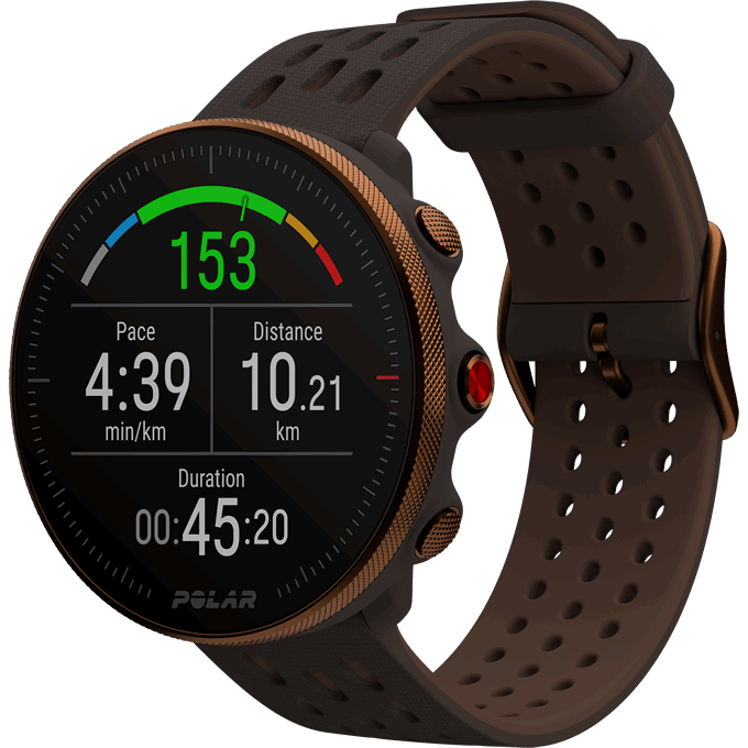 Polar VANTAGE M2 sporttester barva měď/hnědá vel. S-L 90085163