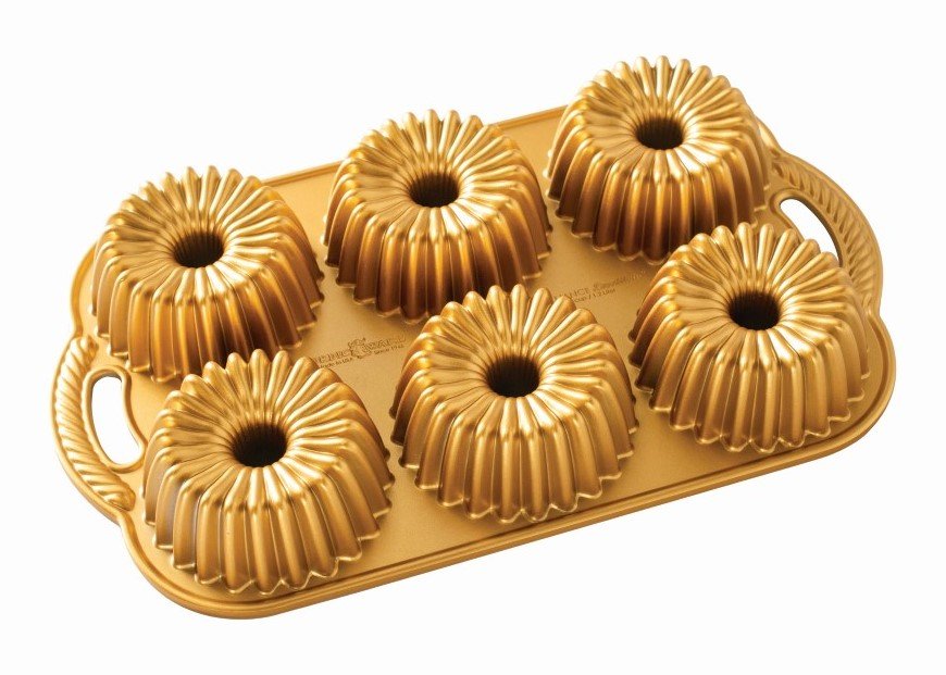 Nordic Ware mini bábovky Brilliance plát se 6 formami zlatá 5 cup 93377