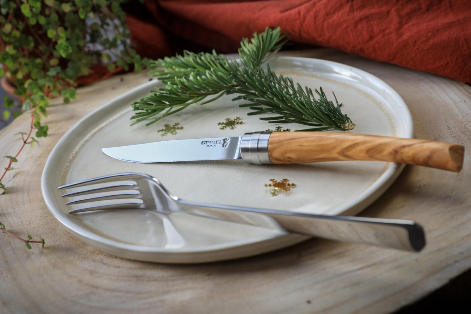 Opinel nůž steakový set 4ks oliva - 2022 002481