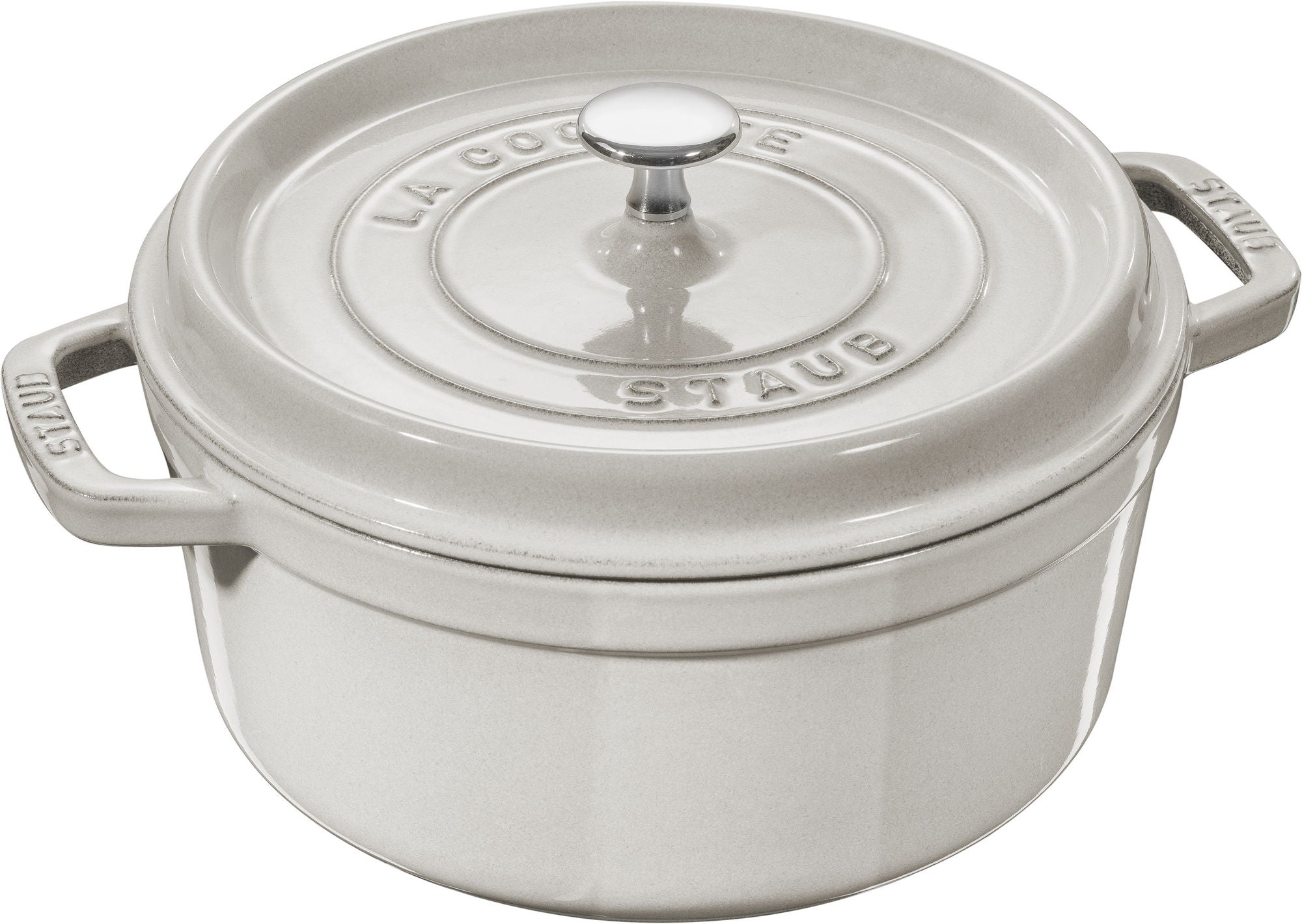 Staub Staub Cocotte hrnec kulatý 22 cm bílé lanýže 1003437