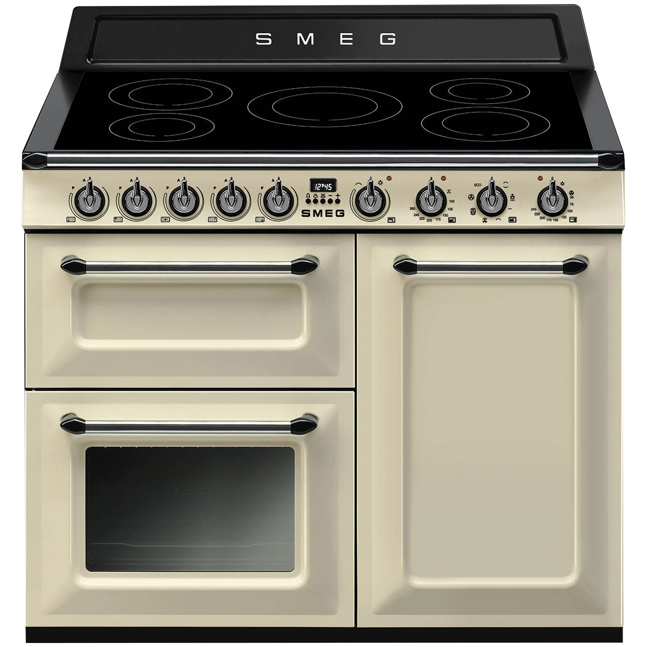 SMEG_MDA SMEG varné centrum TR103I, 100 x 60 cm, indukční varná deska, 3 trouby, objem 61 l