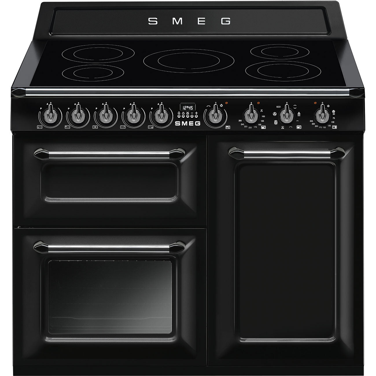 SMEG_MDA SMEG varné centrum TR103I, 100 x 60 cm, indukční varná deska, 3 trouby, objem 61 l