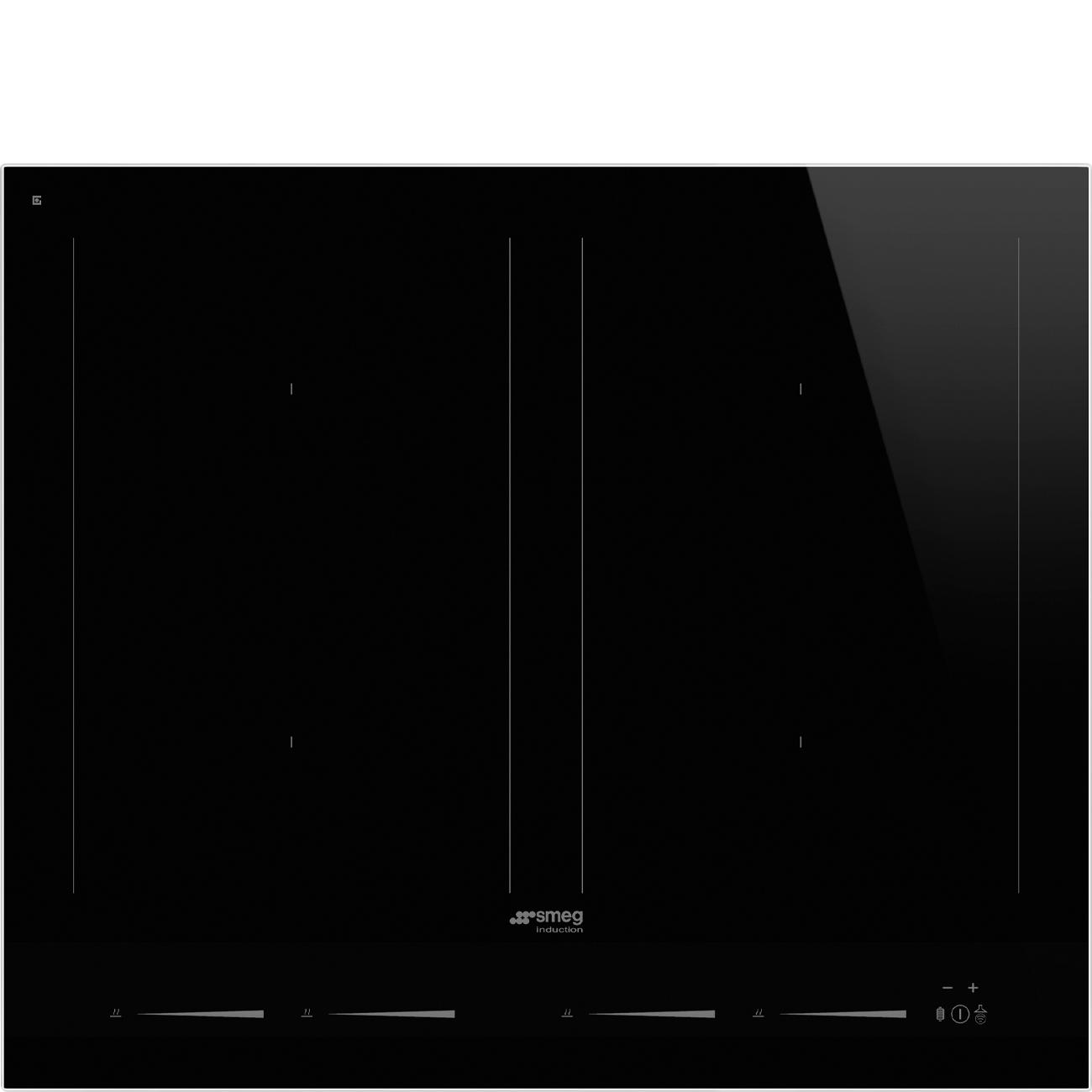 SMEG_MDA SMEG indukční varná deska, 60 cm, dotykové ovládání, 4 varné zóny, šedá SIM1644DG