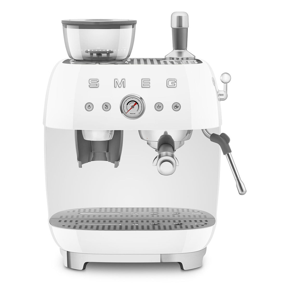 SMEG_SDA SMEG 50's Retro Style pákový kávovar EGF03 s mlýnkem na kávu 2 šálky