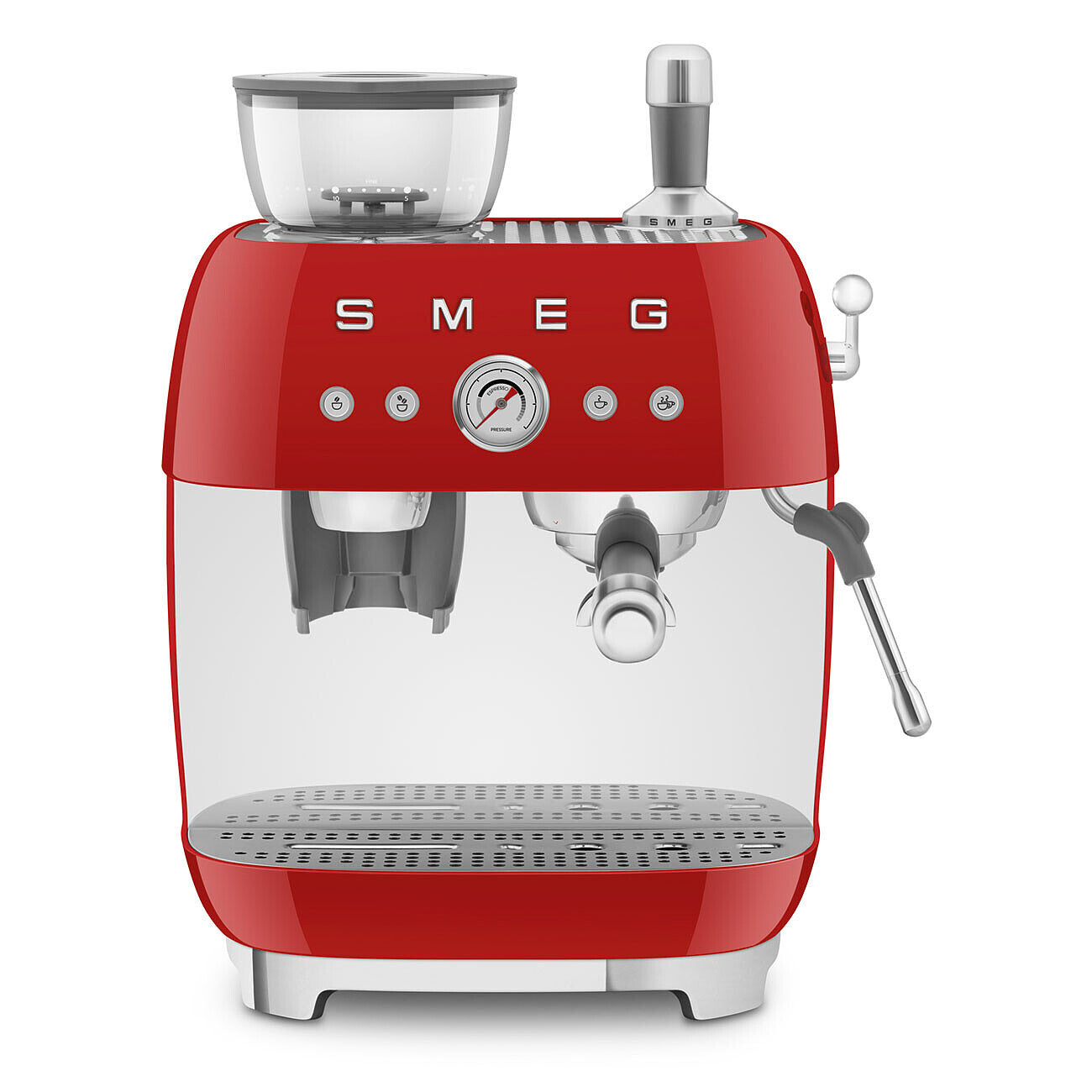 SMEG_SDA SMEG 50's Retro Style pákový kávovar EGF03 s mlýnkem na kávu 2 šálky