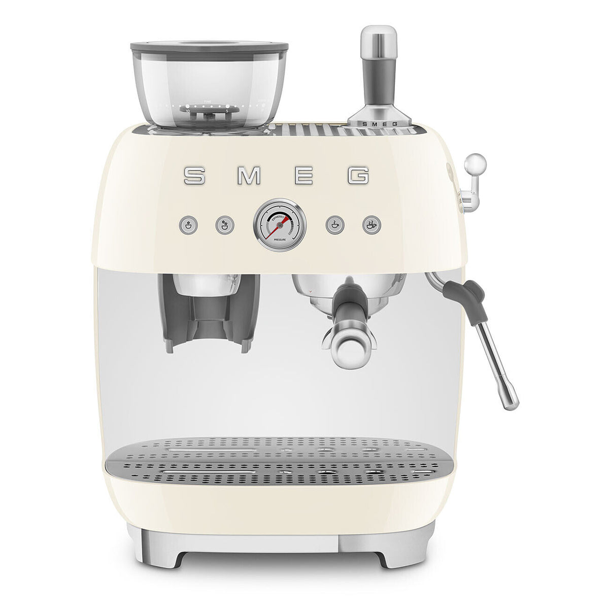 SMEG_SDA SMEG 50's Retro Style pákový kávovar EGF03 s mlýnkem na kávu 2 šálky