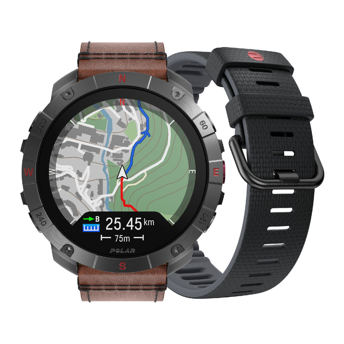 Polar Grit X2 Pro Titan sporttester M/L hnědá 900110288