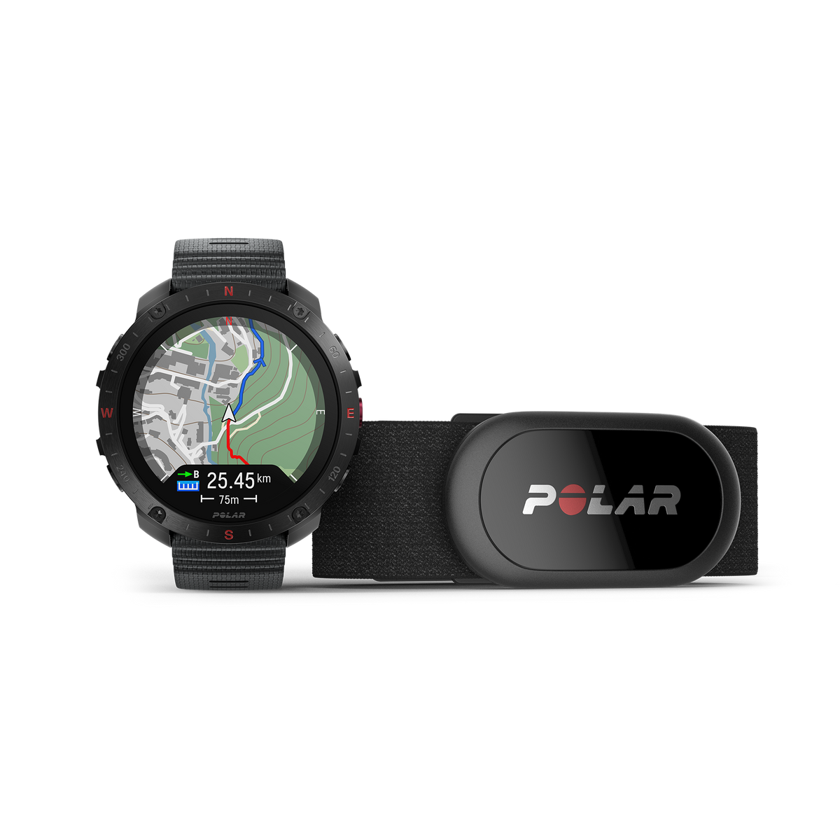 Polar Grit X2 Pro HR sporttester vel. S-L černá 900110286