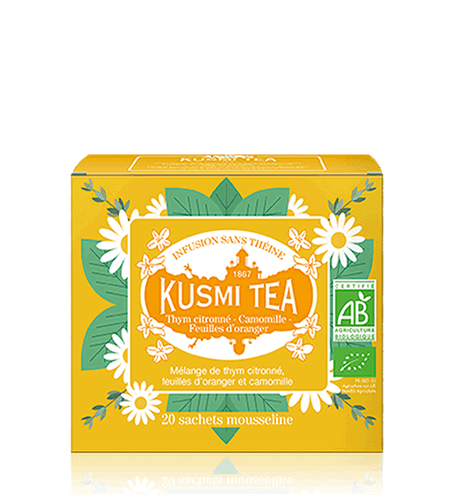 Kusmi Tea Kusmi Tea Organic Tymián pomerančové květy a heřmánek krabička s 20 sáčky 24g 21275A1120