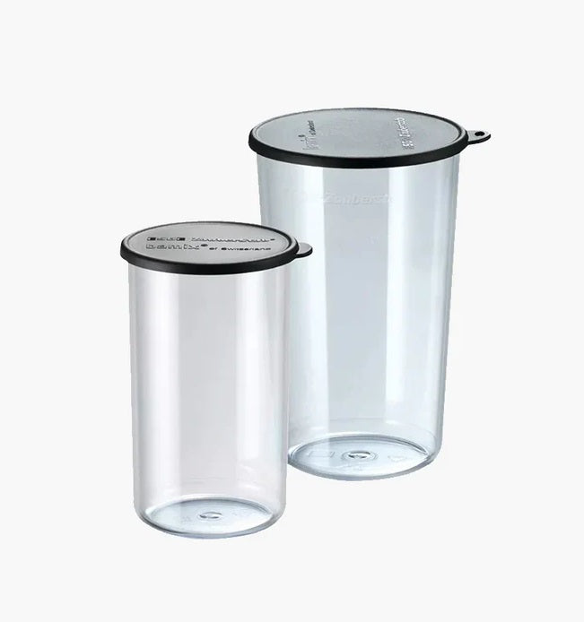Bamix Sada nádob 400 a 600 ml s víčky, černé (TRITAN)  450.019