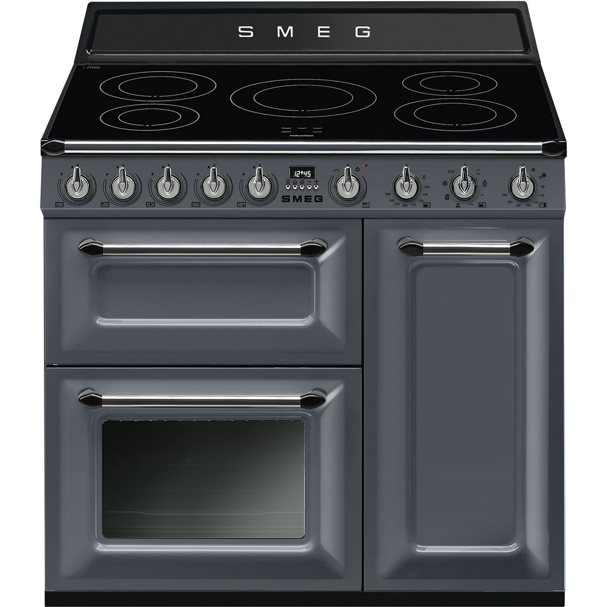 SMEG_MDA SMEG varné centrum, 90 x 60 cm, indukční varná deska, 3 trouby, objem 61/62 l
