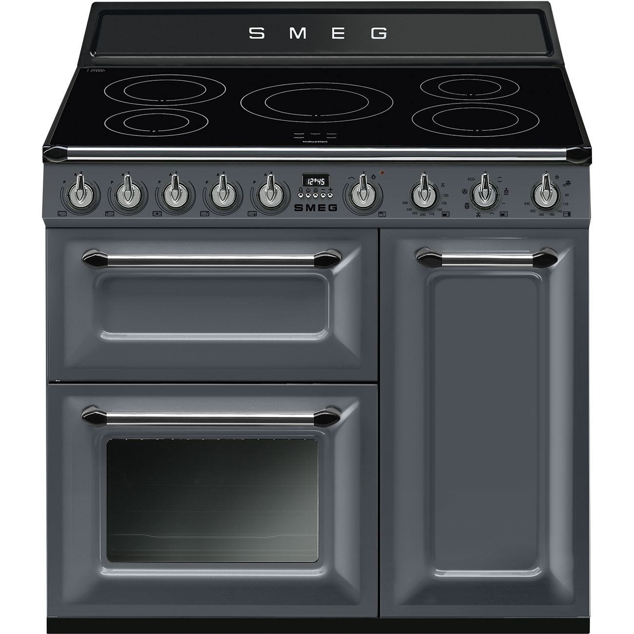 SMEG_MDA SMEG varné centrum, 90 x 60 cm, indukční varná deska, 3 trouby, objem 61/62 l