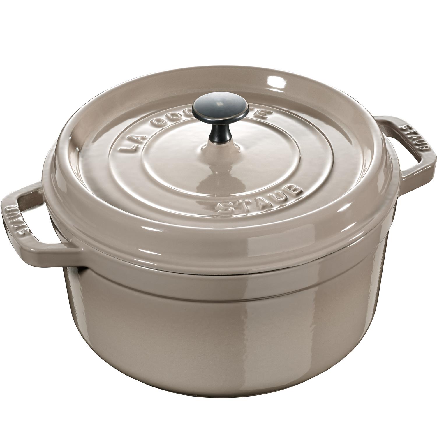 Staub Staub Cocotte hrnec kulatý 22 cm bílé lanýže 1003437