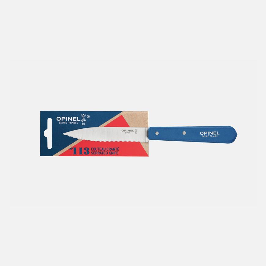 Opinel N°113 PAYSAGE vroubkovaný modrý 003202