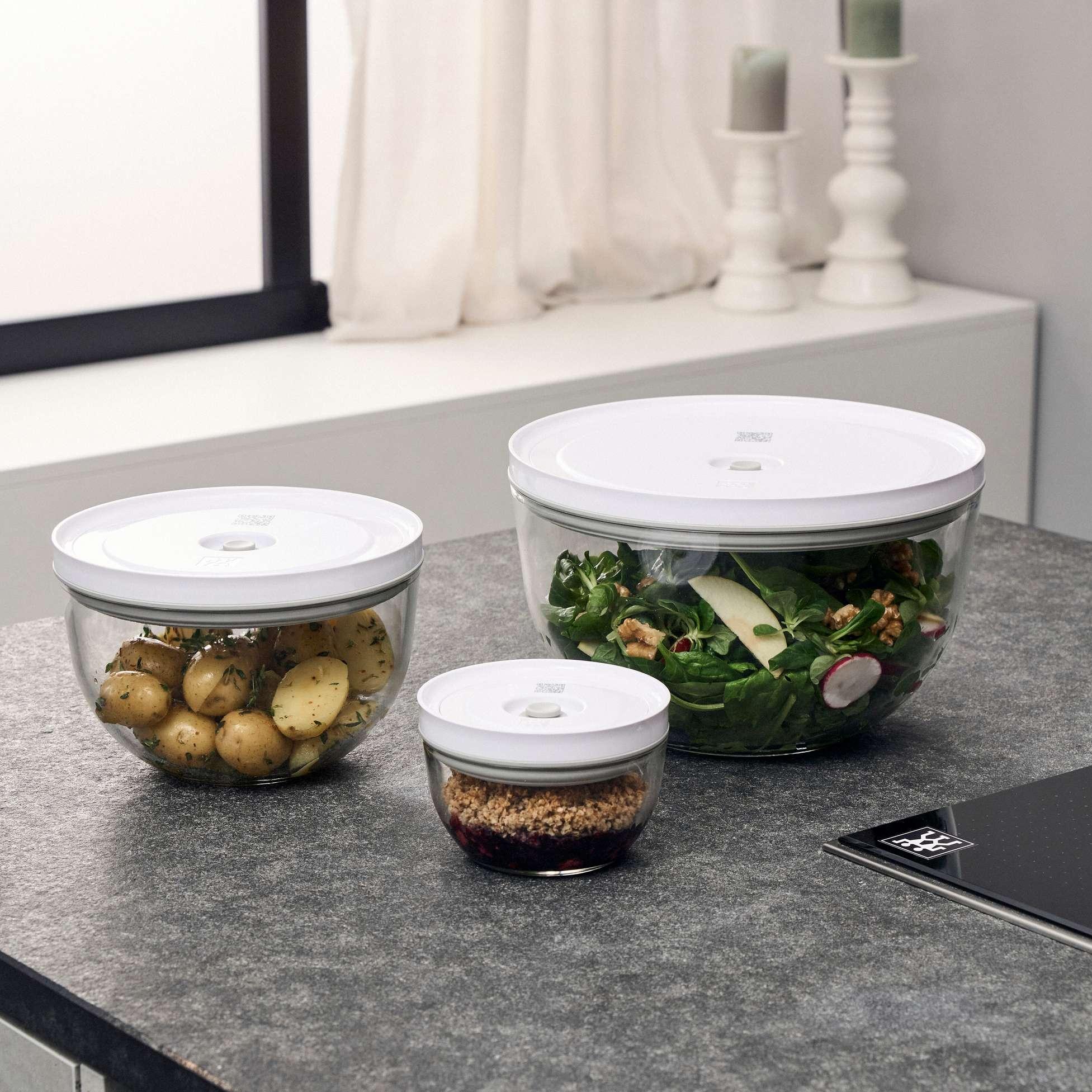 Zwilling Fresh & Save sada 3 skleněný mís s vakuovacími víky  1031016
