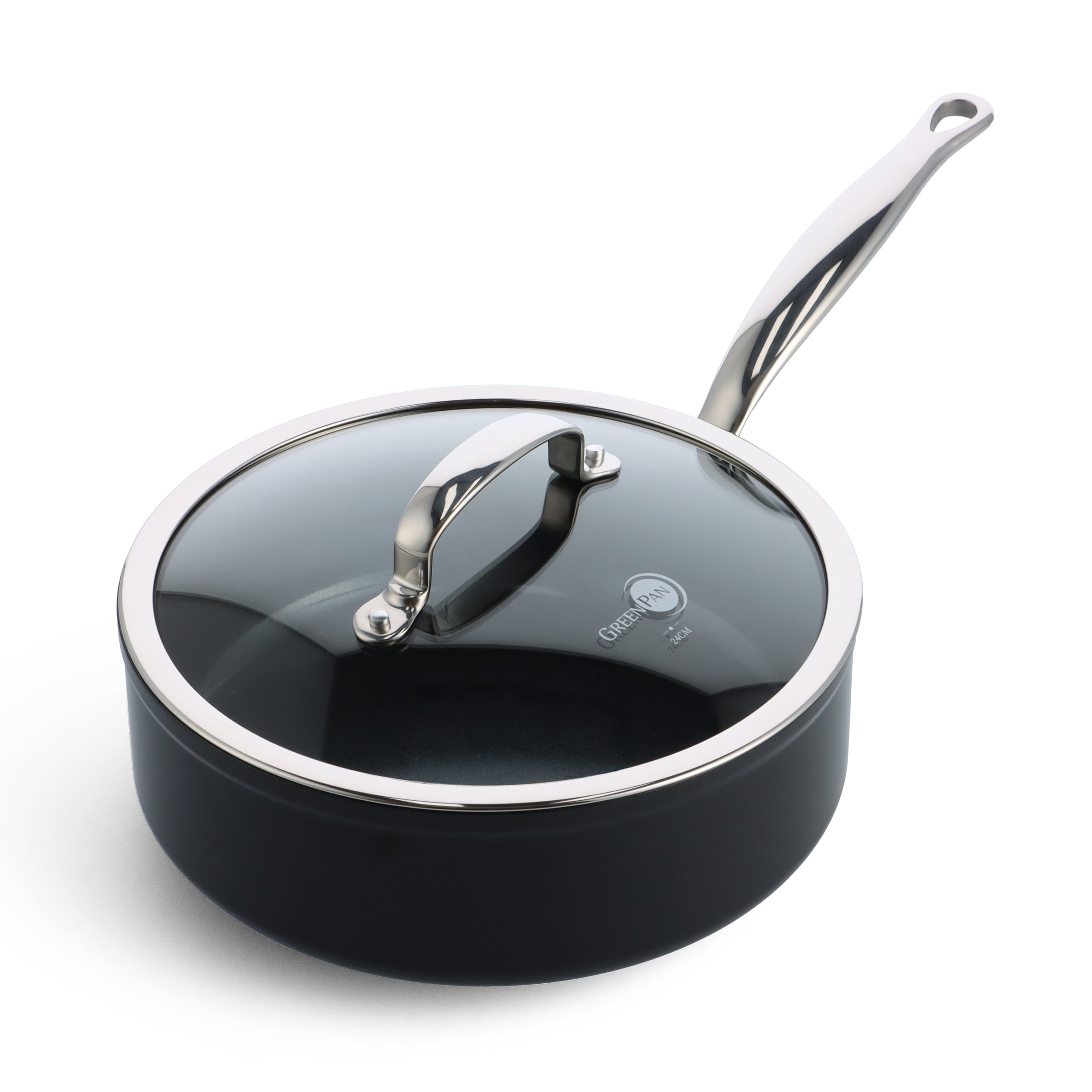 GreenPan BARCELONA PRO pánev 24 cm s poklicí, černá CC005327-001