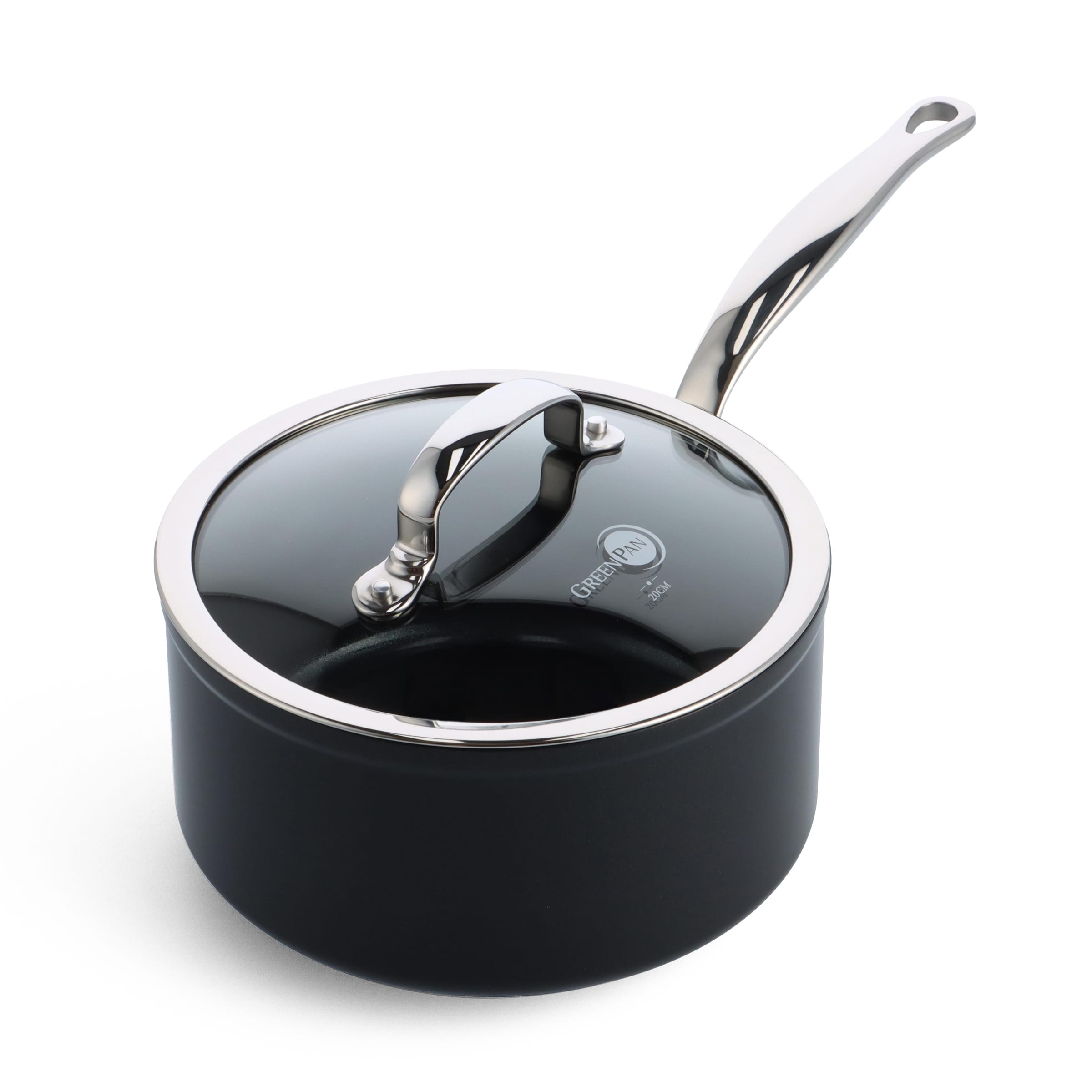 GreenPan BARCELONA PRO omáčník 20 cm s poklicí, černá CC005332-001