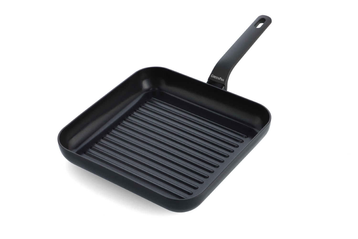 GreenPan ESSENCE čtvercová grilovací pánev 28 cm, černá CC006338-001