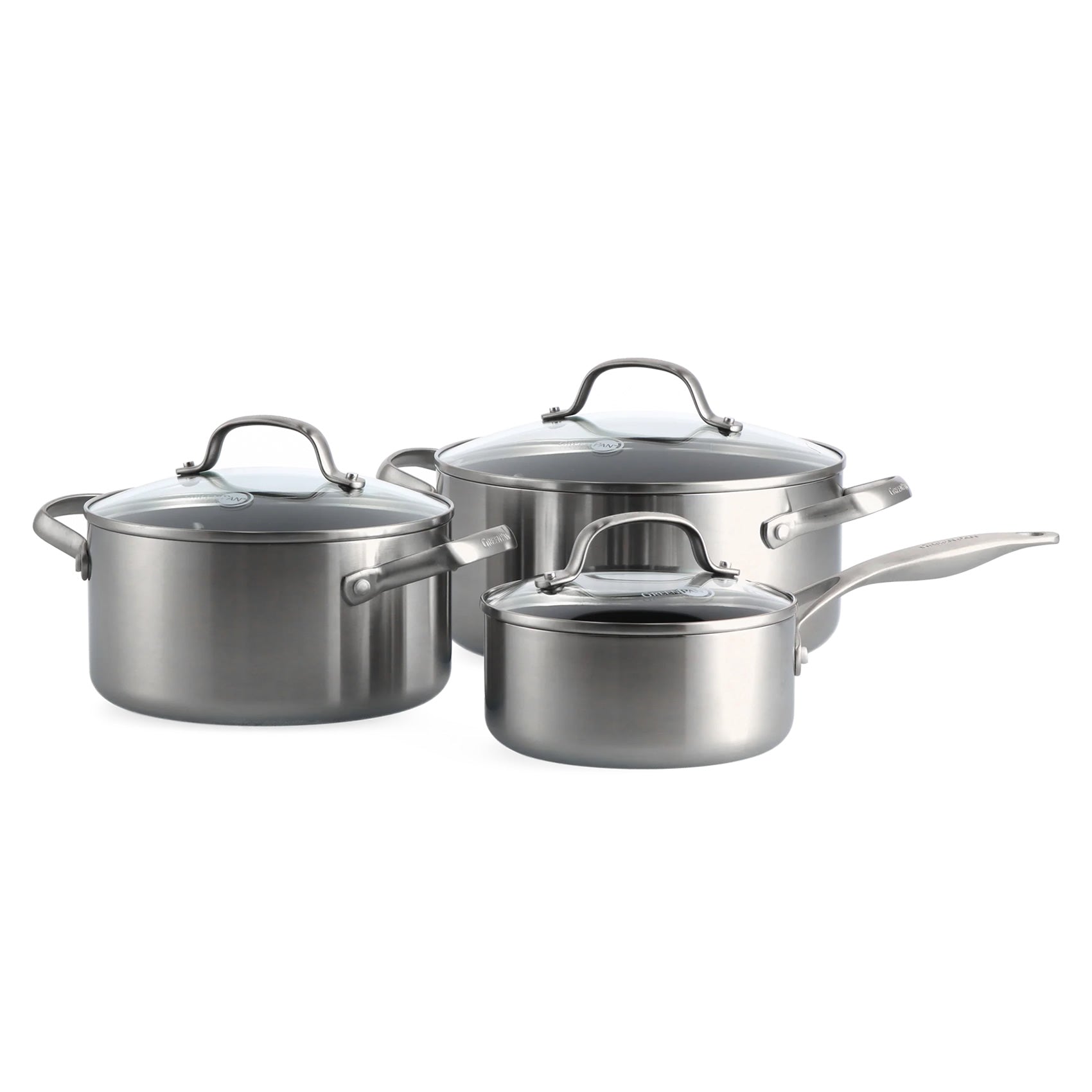 GreenPan GENEVA sada nádobí 3(6), nerezová  CC005244-001