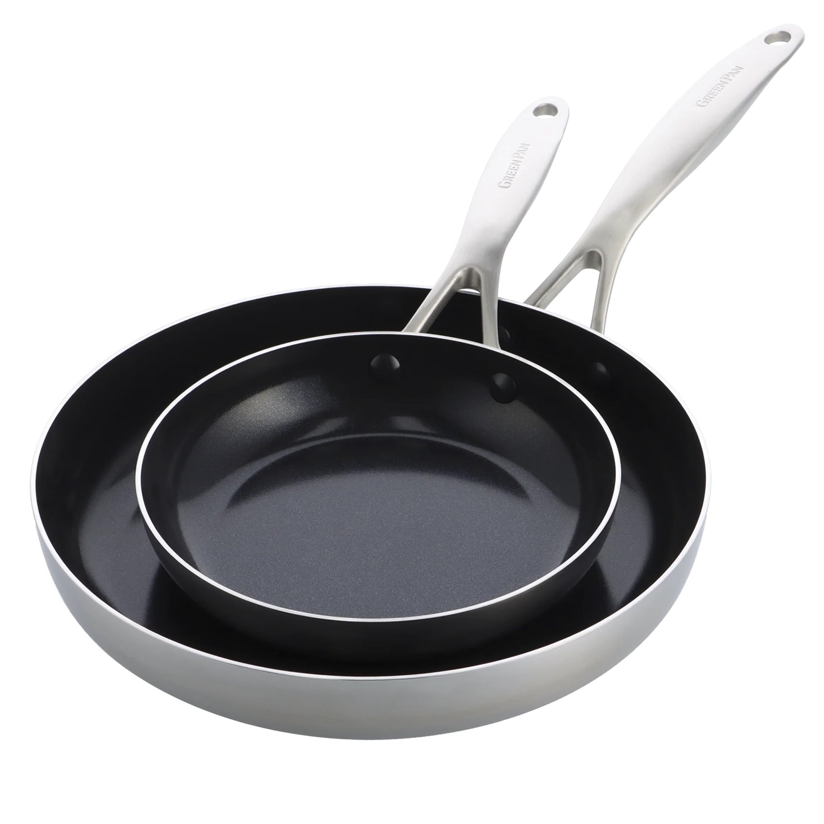 GreenPan GENEVA sada pánví 20 + 28 cm, nerezová CC004783-001