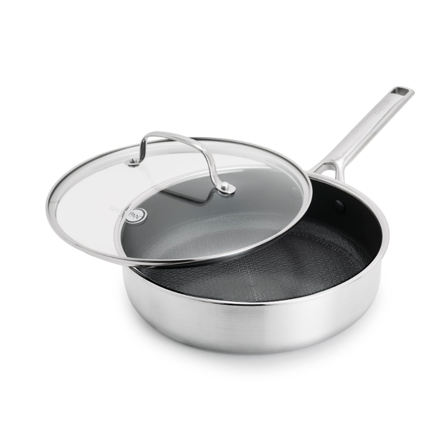 GreenPan APEX pánev s poklicí 24 cm, nerezová CC010198-001