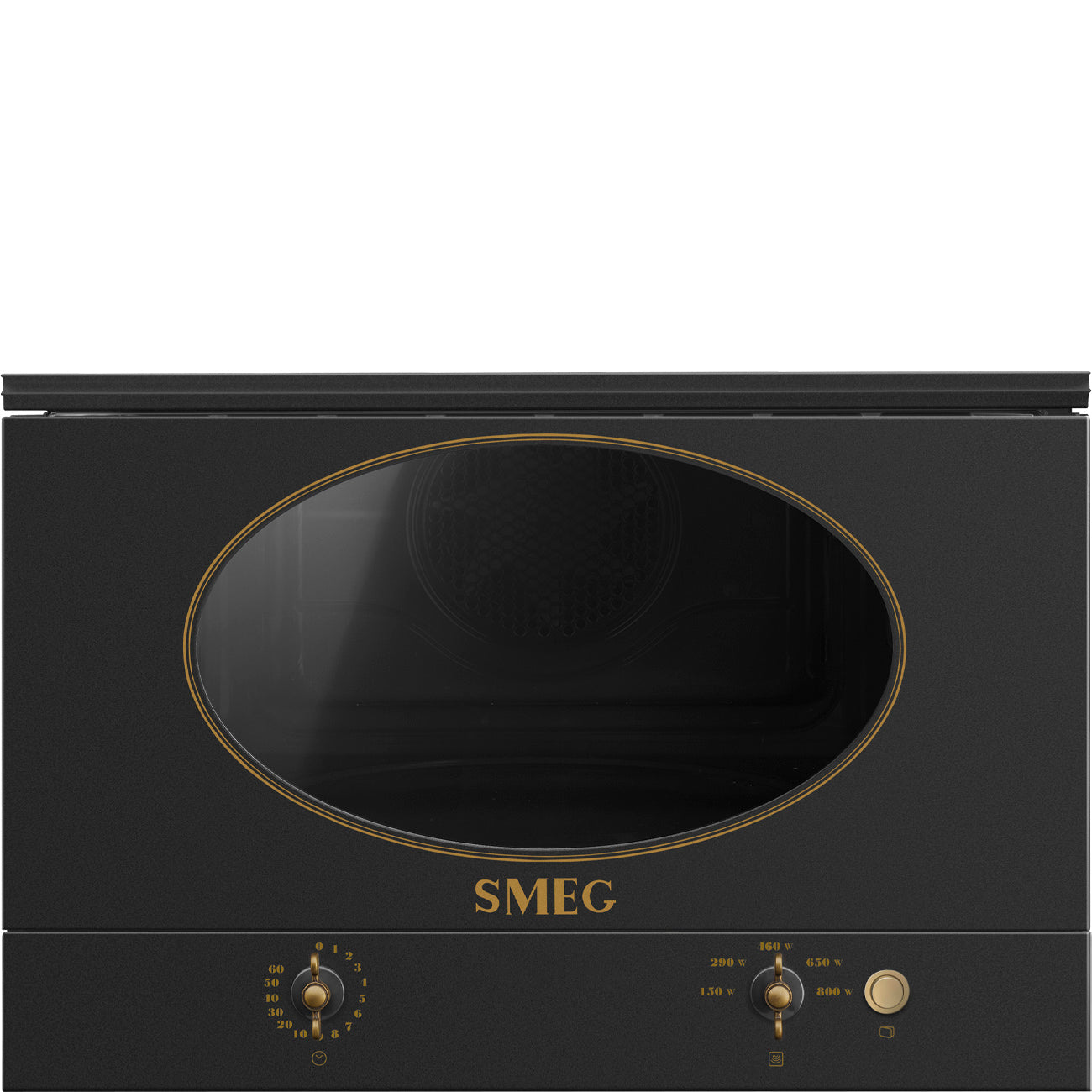 SMEG_MDA kompaktní mikrovlnná trouba MP822NPO, 39 cm, objem 23 l, antracitová MP822NAO