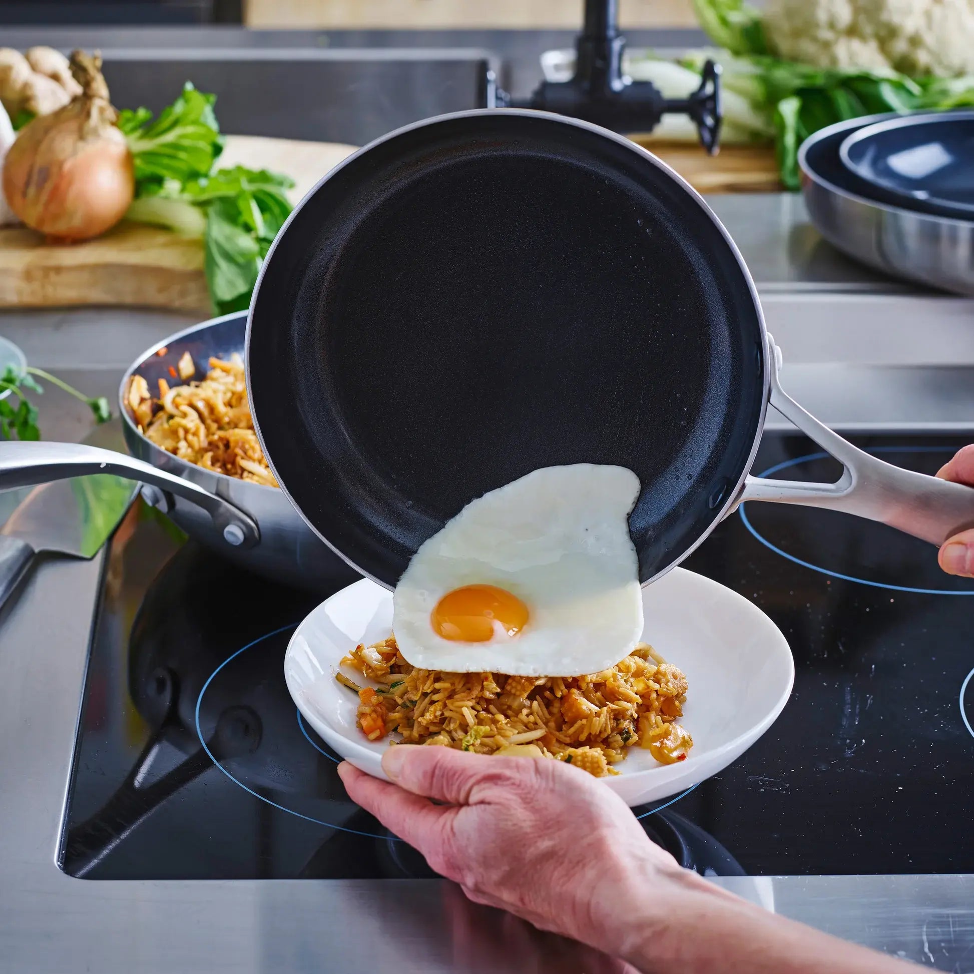 GreenPan GENEVA pánev 24 cm, nerezová CC004779-001