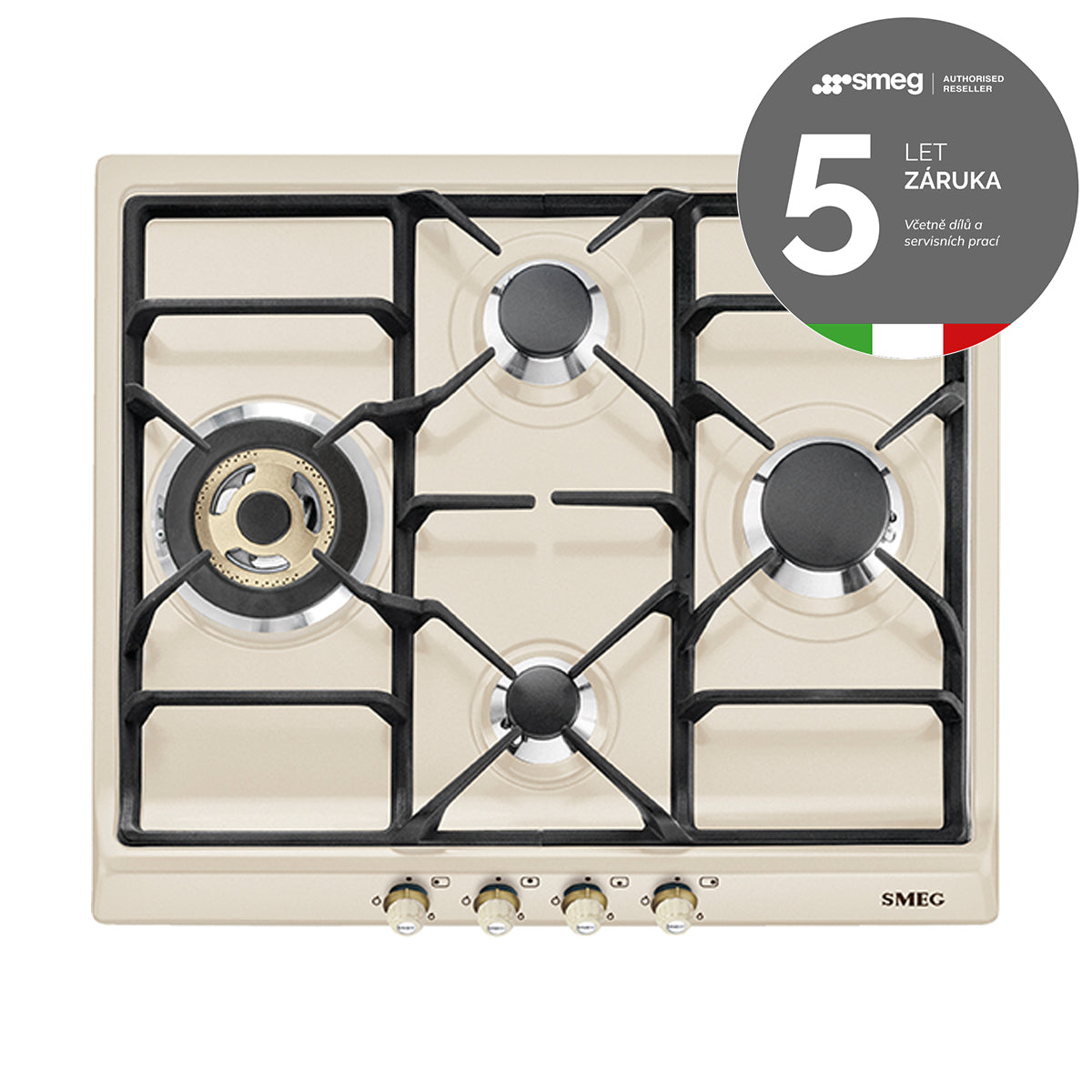 SMEG_MDA SMEG plynová varná deska SR764, 60 cm, 4 varné zóny