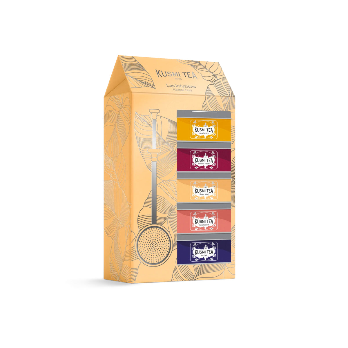 Kusmi Tea Kusmi Tea Organic Herbal Teas set 5 miniatur s infuzérem 98g 21334A1151