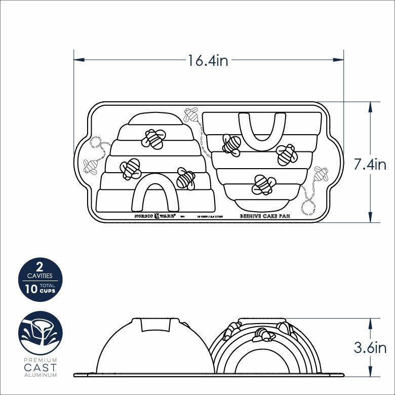 Nordic Ware Forma na bábovku Včelí úl 10 cup 3D karamelová 54577
