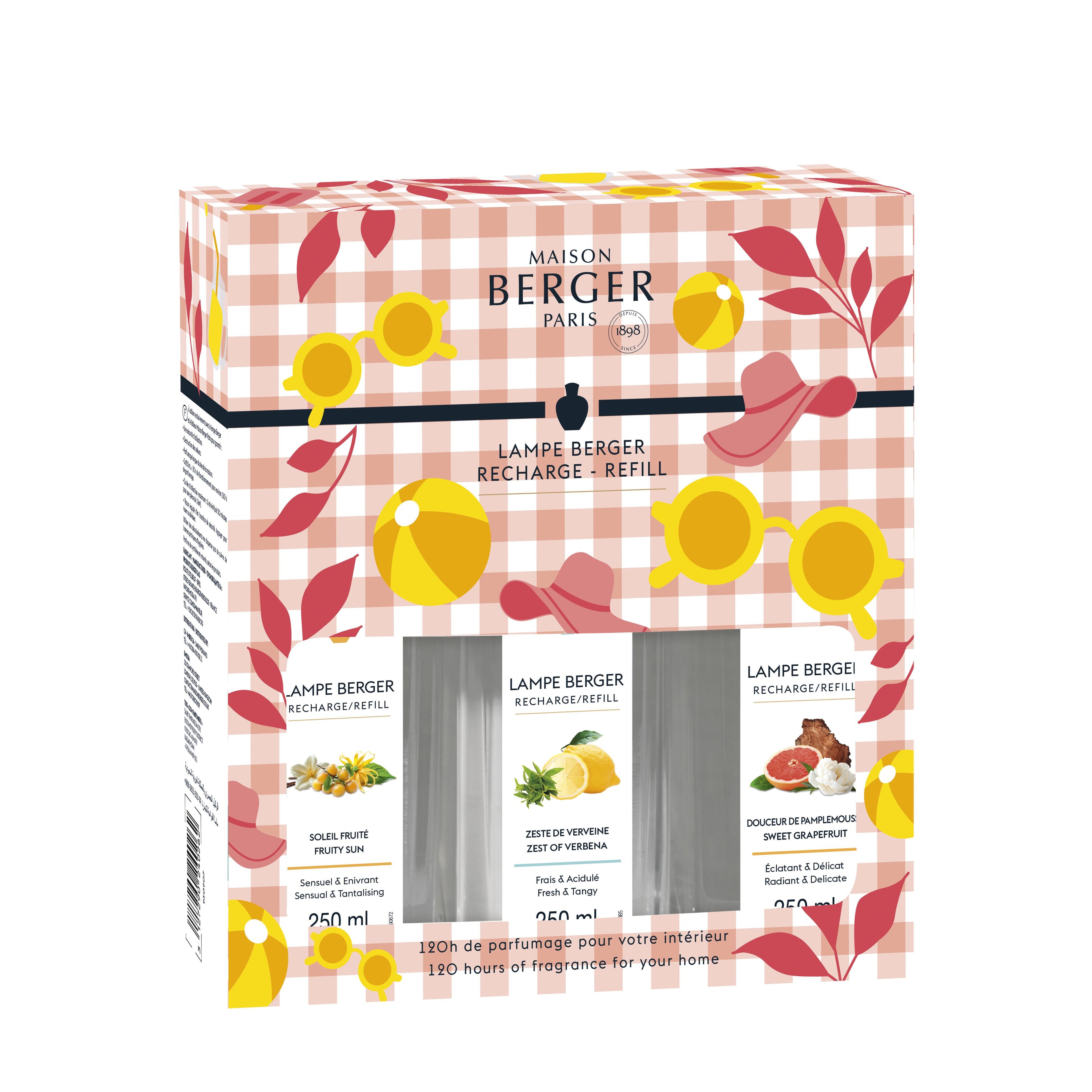 Maison Berger Paris Estival triopack Slunečné ovoce/Sladký grapefruit/Verbena 3x0,25l 24032