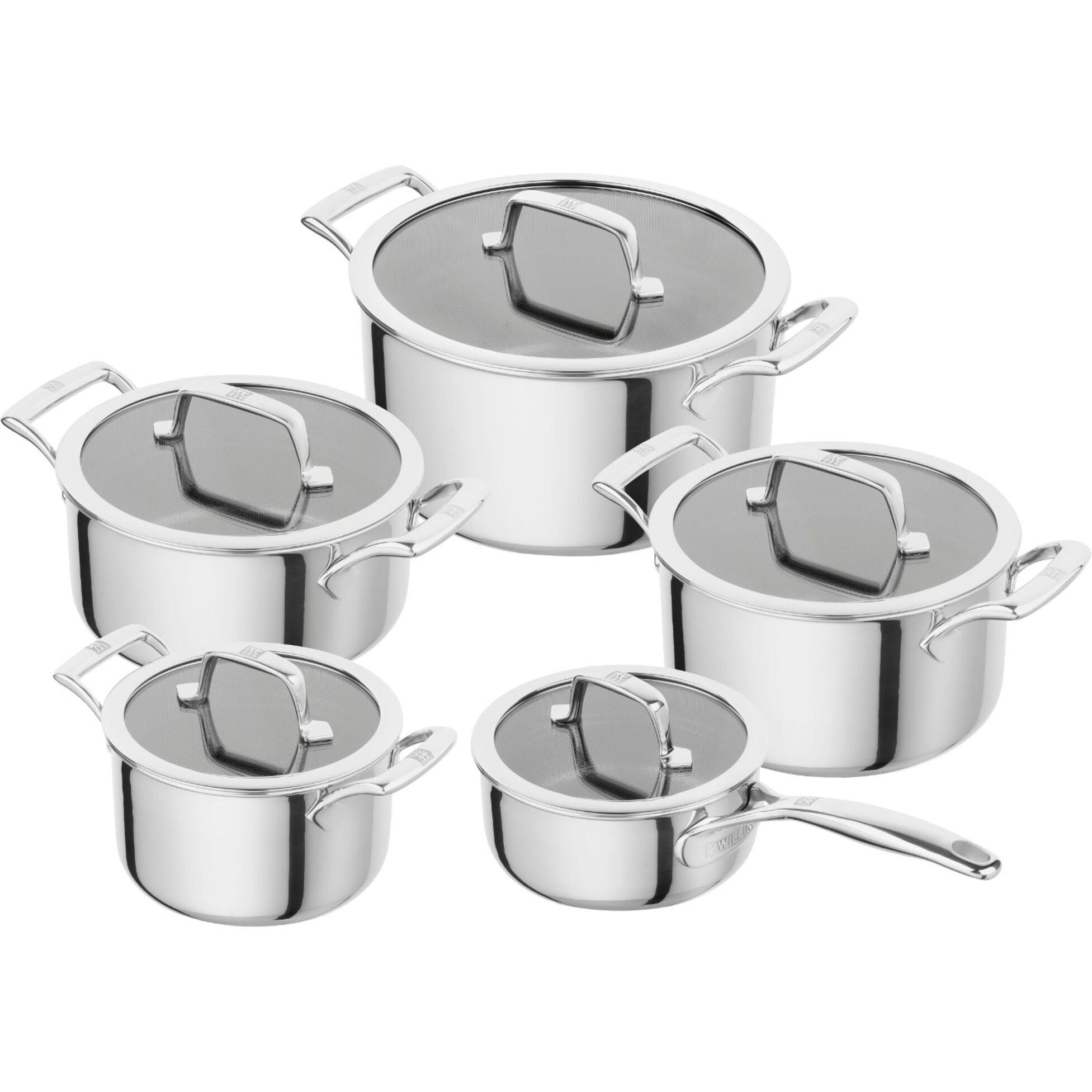 Zwilling PEAK 5ks sada hrnců, 4 poklice, nepř., keram., nerez 1034508