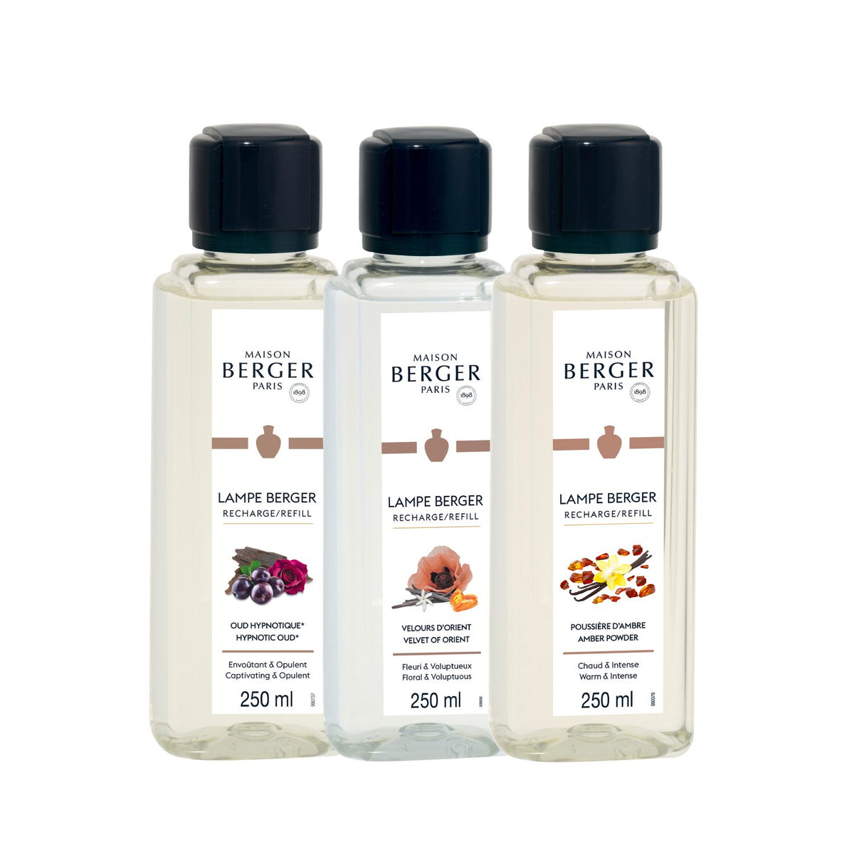 Maison Berger Paris BERGER Magical triopack Hypnotický oúd/Samet z orientu/Jemná ambra 3x0,25l 24037