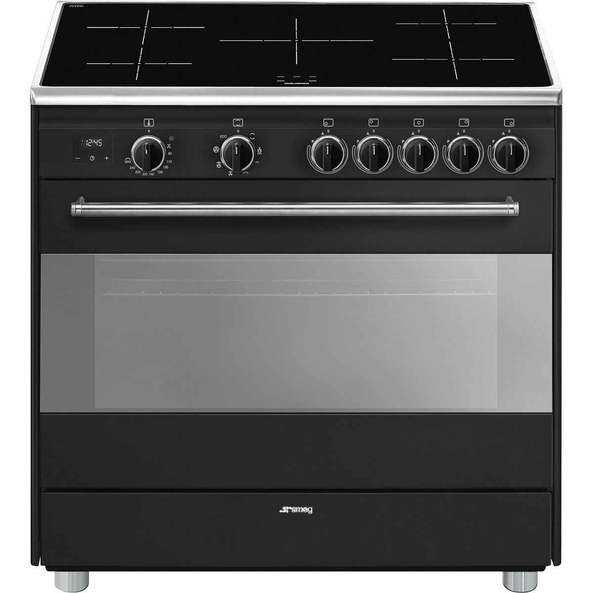 SMEG_MDA SMEG varné centrum BG91IAN2, 90 x 60 cm, indukční varná deska, multifunkční trouba, objem 115 l BG91IAN2