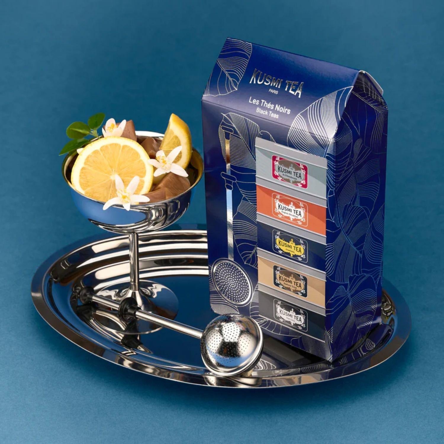 Kusmi Tea Organic Black Teas set 5 miniatur s infuzérem 100g 21332A1151