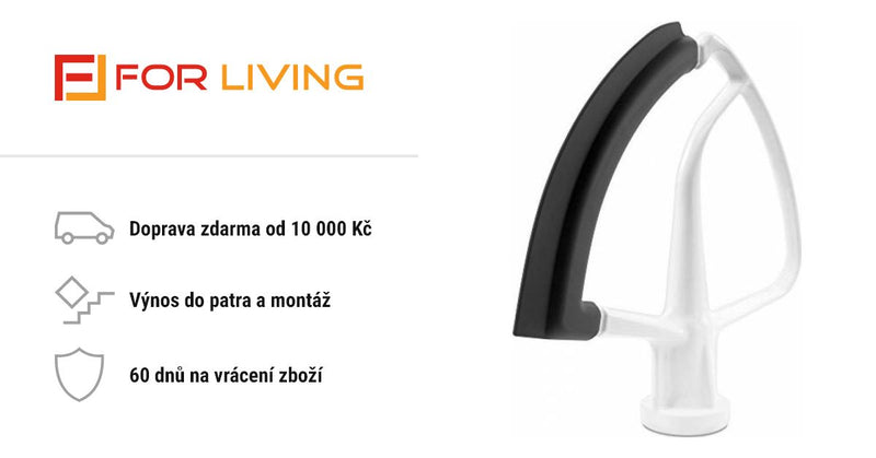 KitchenAid Plochý šlehač s flexi stěrkou k míse 4,83l