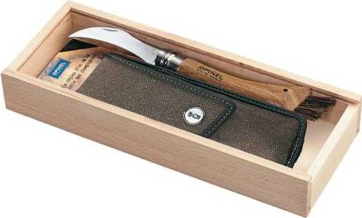 OPINEL VRI N°08 Inox Nůž houbařský rukojeť dub + pouzdro + dřevěný box